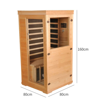 1-persons mini hemlock langt-infrarød sauna