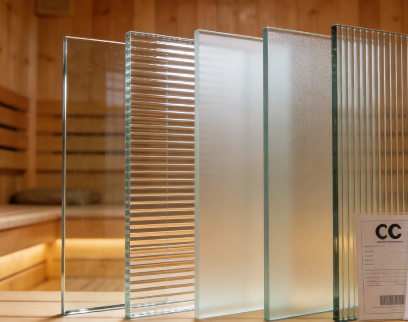 Saunarum eksplosionssikkert glas