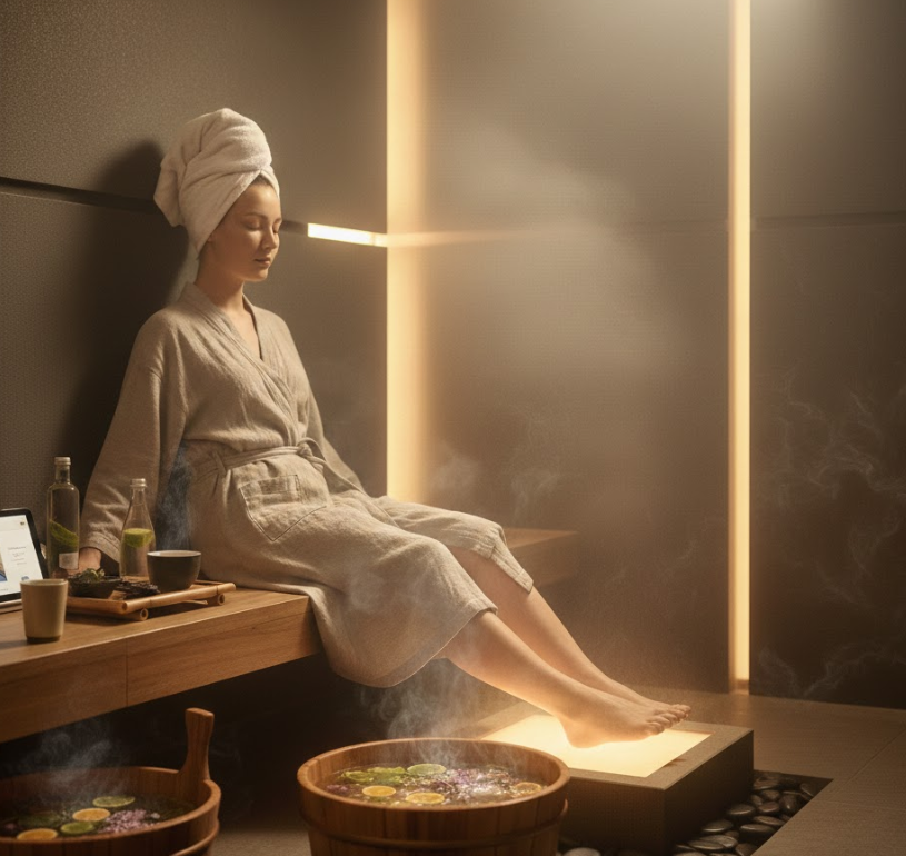 En dyb wellnessguide til fodmassage i et sveddampende rum